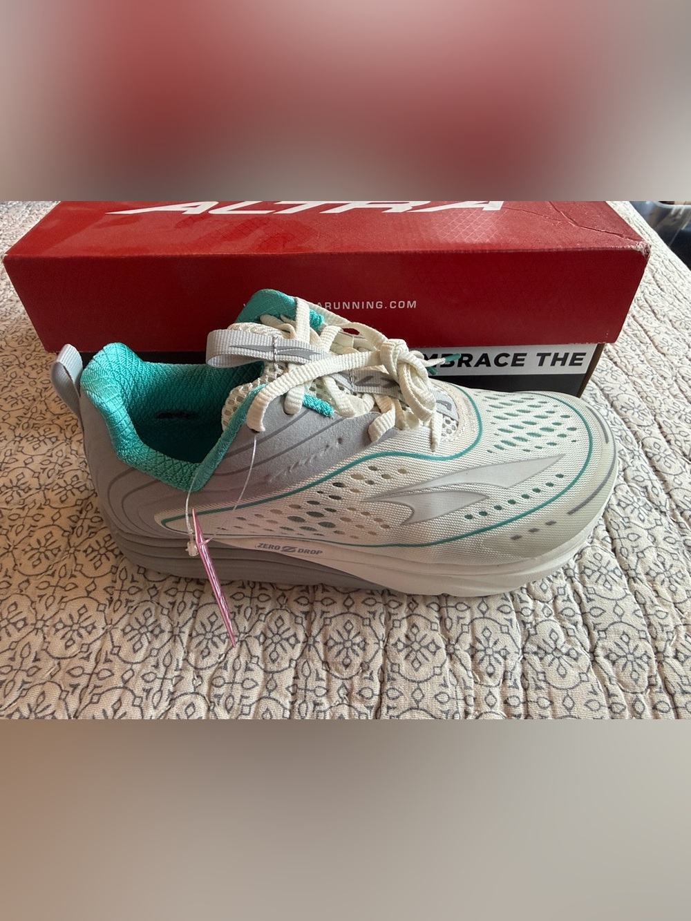 Altra Torin 3.5 Women's Gray and Teal Zero-Drop Running Shoes - Picture 1 of 4